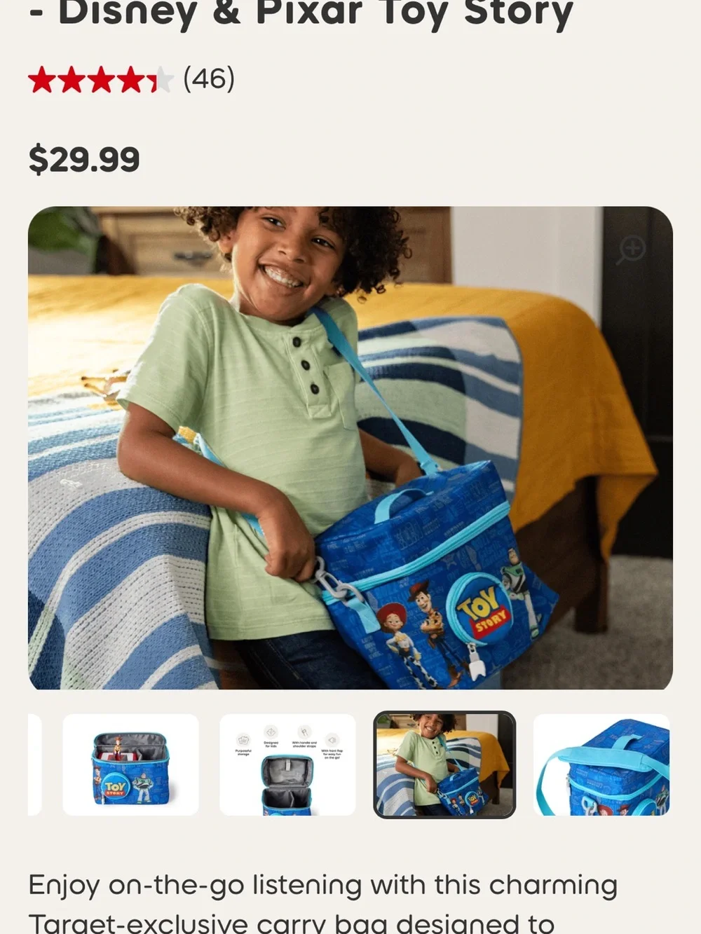Toy Story Listen & Go Bag for Toniebox